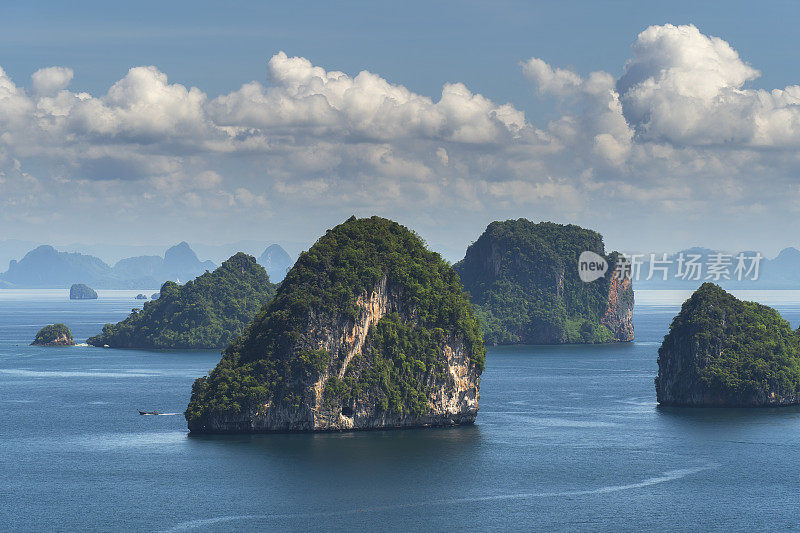 Krabi省，泰国，Koh Hong岛景观景观360度。